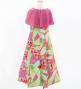 Hula Kids Cape Long Dress with Heliconia Print / Luxury Collection / Pink / Jp76pi