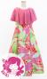 Hula Kids Cape Long Dress with Heliconia Print / Luxury Collection / Pink / Jp76pi