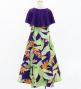Hula Kids Cape Long Dress with Heliconia Print / Luxury Collection / Purple / Jp76pu