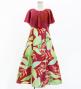 Hula Kids Cape Long Dress with Heliconia Print / Luxury Collection / Red / Jp76rd