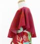 Hula Kids Cape Long Dress with Heliconia Print / Luxury Collection / Red / Jp76rd