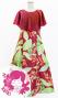 Hula Kids Cape Long Dress with Heliconia Print / Luxury Collection / Red / Jp76rd