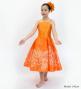 Hula Kids Shantung Dress with Plumeria Print / Luxury Collection / Orange / Jp77or