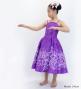 Hula Kids Shantung Dress with Plumeria Print / Luxury Collection / Purple / Jp77pu