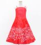 Hula Kids Shantung Dress with Plumeria Print / Luxury Collection / Red / Jp77rd