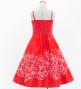 Hula Kids Shantung Dress with Plumeria Print / Luxury Collection / Red / Jp77rd