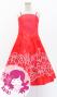 Hula Kids Shantung Dress with Plumeria Print / Luxury Collection / Red / Jp77rd