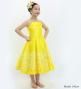 Hula Kids Shantung Dress with Plumeria Print / Luxury Collection / Yellow / Jp77ye