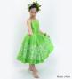 Hula Kids Shantung Dress with Plumeria Print / Luxury Collection / YellowGreen / Jp77yegr