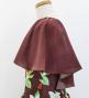 Hula Kids Frill Sleeve Long Dress with Lily Print / Luxury Collection / Brown / Jp79br