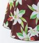 Hula Kids Frill Sleeve Long Dress with Lily Print / Luxury Collection / Brown / Jp79br