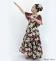 Hula Kids Frill Sleeve Long Dress with Lily Print / Luxury Collection / Brown / Jp79br