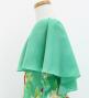 Hula Kids Frill Sleeve Long Dress with Lily Print / Luxury Collection / Green / Jp79gr