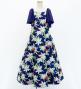 Hula Kids Frill Sleeve Long Dress with Lily Print / Luxury Collection / Navy / Jp79nv