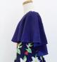 Hula Kids Frill Sleeve Long Dress with Lily Print / Luxury Collection / Navy / Jp79nv