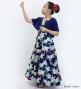Hula Kids Frill Sleeve Long Dress with Lily Print / Luxury Collection / Navy / Jp79nv
