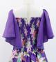 Hula Kids Frill Sleeve Long Dress with Lily Print / Luxury Collection / Purple / Jp79pu