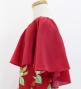 Hula Kids Frill Sleeve Long Dress with Lily Print / Luxury Collection / Red / Jp79rd