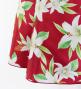 Hula Kids Frill Sleeve Long Dress with Lily Print / Luxury Collection / Red / Jp79rd