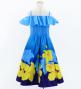 Hula Kids Midi Dress with Hibiscus Print / Luxury Collection / Blue / Jp80bl