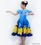 Hula Kids Midi Dress with Hibiscus Print / Luxury Collection / Blue / Jp80bl