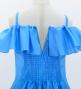 Hula Kids Midi Dress with Hibiscus Print / Luxury Collection / Blue / Jp80bl