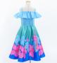 Hula Kids Midi Dress with Hibiscus Print / Luxury Collection / Light Blue / Jp80lbl