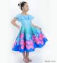 Hula Kids Midi Dress with Hibiscus Print / Luxury Collection / Light Blue / Jp80lbl