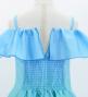 Hula Kids Midi Dress with Hibiscus Print / Luxury Collection / Light Blue / Jp80lbl