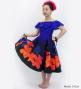 Hula Kids Midi Dress with Hibiscus Print / Luxury Collection / Navy / Jp80nv