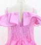 Hula Kids Midi Dress with Hibiscus Print / Luxury Collection / Pink / Jp80pi