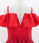 Hula Kids Midi Dress with Hibiscus Print / Luxury Collection / Red / Jp80rd