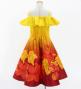 Hula Kids Midi Dress with Hibiscus Print / Luxury Collection / Yellow / Jp80ye
