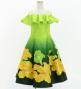 Hula Kids Midi Dress with Hibiscus Print / Luxury Collection / Yellow green / Jp80yegr