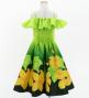 Hula Kids Midi Dress with Hibiscus Print / Luxury Collection / Yellow green / Jp80yegr