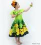 Hula Kids Midi Dress with Hibiscus Print / Luxury Collection / Yellow green / Jp80yegr