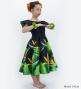 Hula Kids Midi Dress with Strelitzia Print / Luxury Collection / Black / Jp85bk