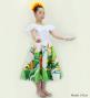 Hula Kids Midi Dress with Strelitzia Print / Luxury Collection / White / Jp85wh