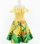 Hula Kids Midi Dress with Strelitzia Print / Luxury Collection / Yellow / Jp85ye