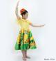 Hula Kids Midi Dress with Strelitzia Print / Luxury Collection / Yellow / Jp85ye