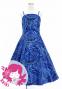 Hula Kids Shantung Dress with Kahiko&Moana Print / Luxury Collection / Blue / Jp89bl