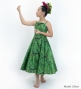 Hula Kids Shantung Dress with Kahiko&Moana Print / Luxury Collection / Green / Jp89gr