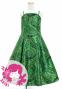 Hula Kids Shantung Dress with Kahiko&Moana Print / Luxury Collection / Green / Jp89gr