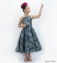 Hula Kids Shantung Dress with Kahiko&Moana Print / Luxury Collection / Gray / Jp89gy