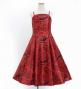 Hula Kids Shantung Dress with Kahiko&Moana Print / Luxury Collection / Red / Jp89rd