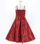 Hula Kids Shantung Dress with Kahiko&Moana Print / Luxury Collection / Red / Jp89rd