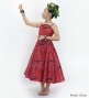 Hula Kids Shantung Dress with Kahiko&Moana Print / Luxury Collection / Red / Jp89rd