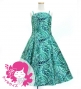 Hula Kids Shantung Dress with Kahiko&Moana Print / Luxury Collection / Turquoise Blue / Jp89tbl