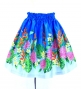 Hula Kids Shantung Pa'u Skirt with Torch Ginger & Heliconia Print / Luxury Collection / Jp92-1