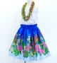 Hula Kids Shantung Pa'u Skirt with Torch Ginger & Heliconia Print / Luxury Collection / Jp92-1